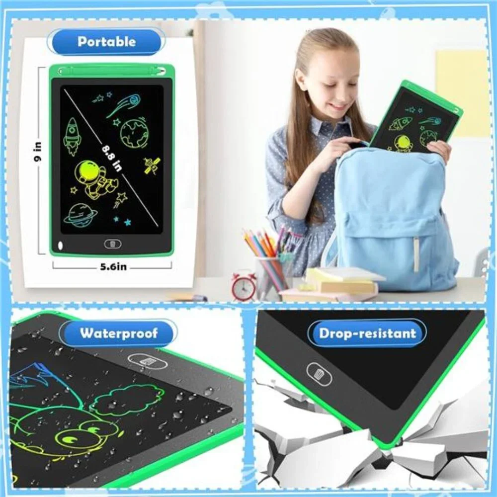 4 Pack LCD Writing Tablet for Kids, 8.5 Inch Colorful Doodle Board Drawing